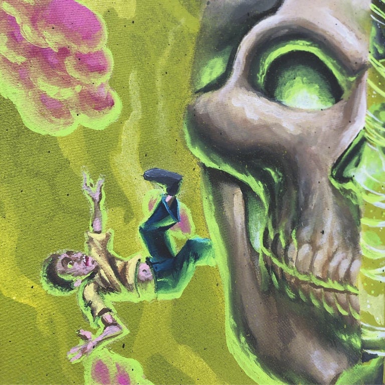 Image of "Mad Man Rick Sanchez" ORIGINAL Acrylic Painting 18x24