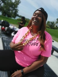 Image 3 of BIRTHDAY ATTITUDE Pink and black tshirt