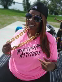Image 5 of BIRTHDAY ATTITUDE Pink and black tshirt