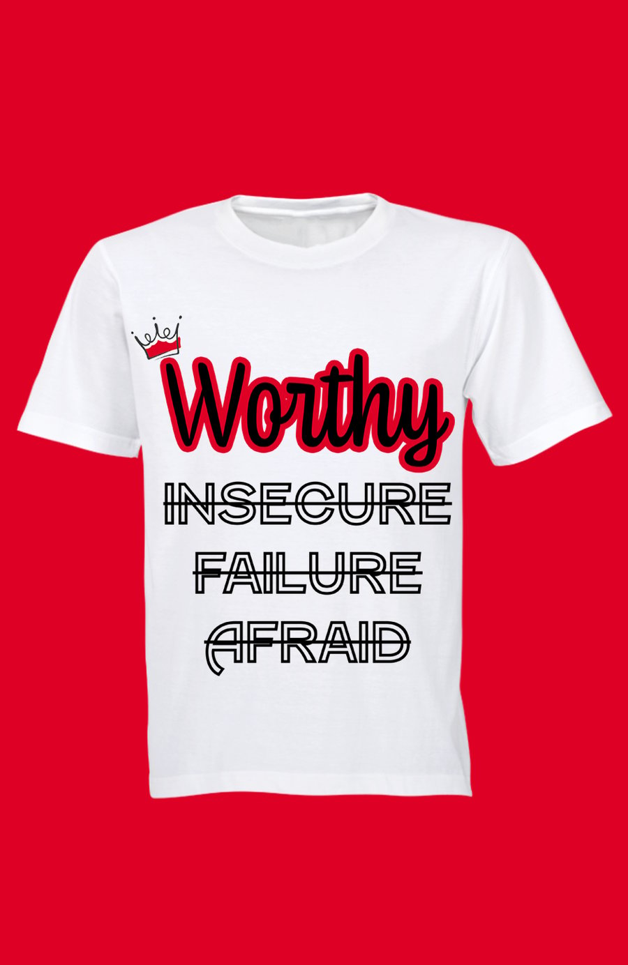 Image of Worthy Tee (Red+White)