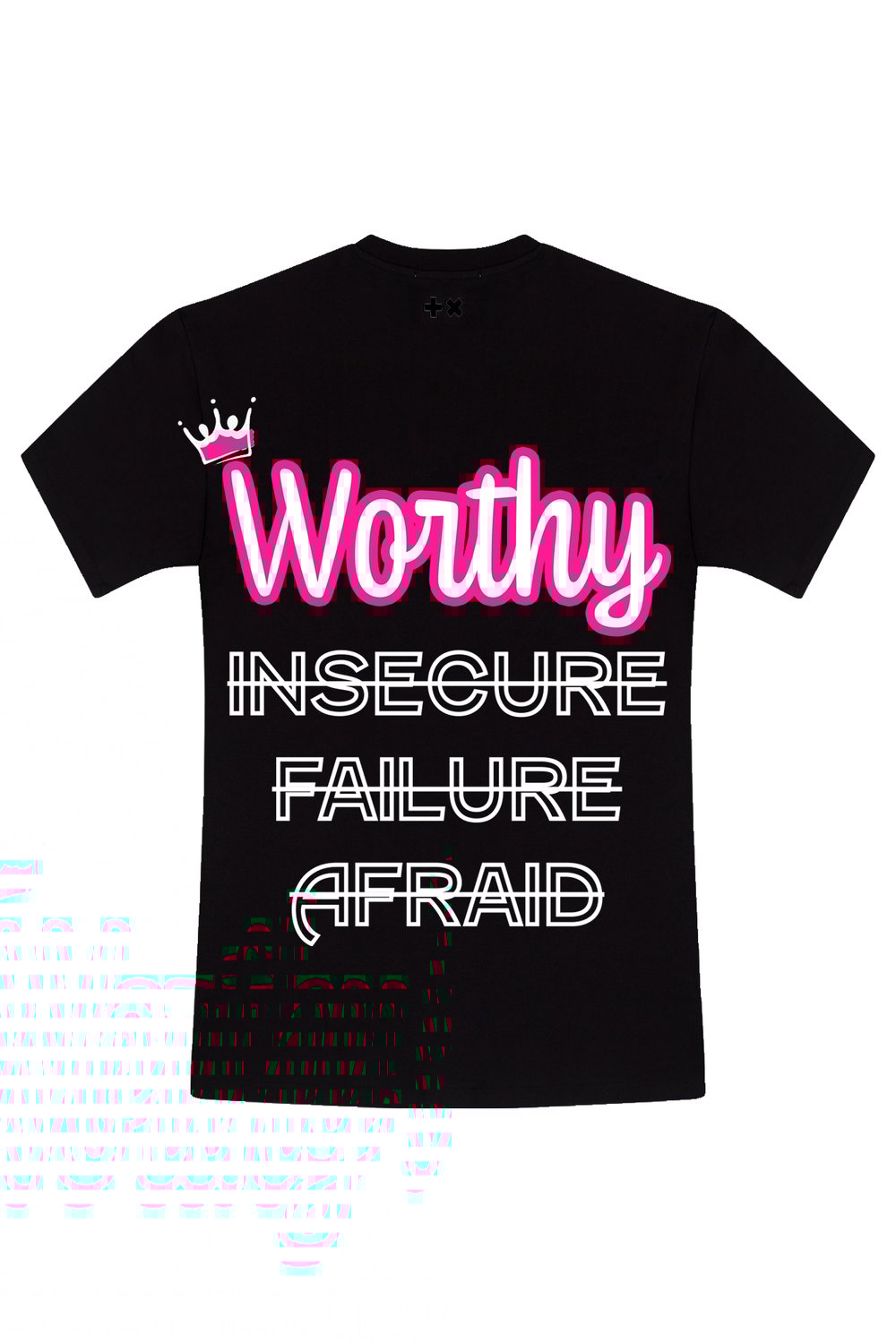 Image of Worthy Tee (Black & Pink)