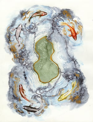 "The Koi Pond Map" giclee print