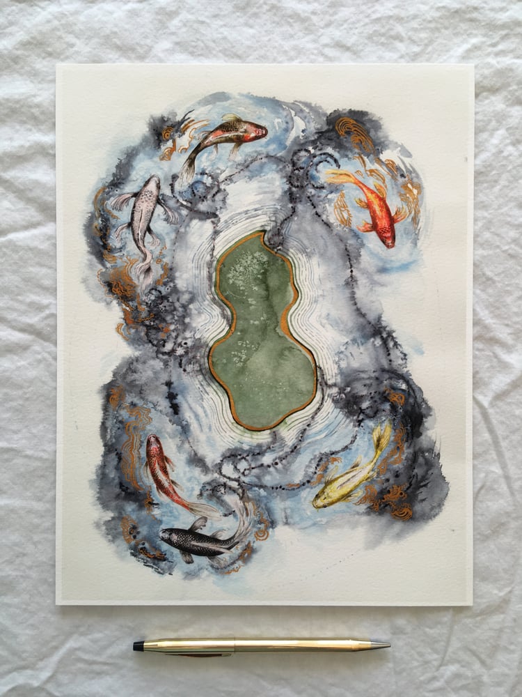 Image of "The Koi Pond Map" giclee print