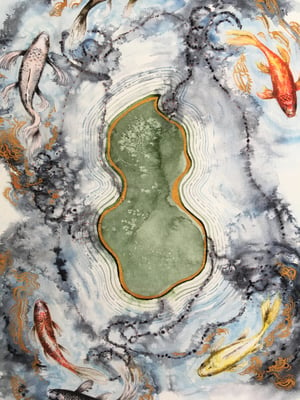 "The Koi Pond Map" giclee print