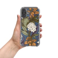 Image 11 of Art Nouveau Inspired Blue, Orange and White Boho Hippie Floral Sketch Clear Case for iPhone®