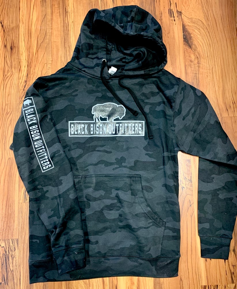 Image of BISON BLACKOUT CAMO HOODIE