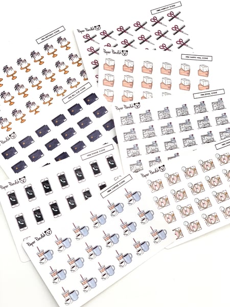 Image of Mini Individual Sheet Planner Icons Set 2