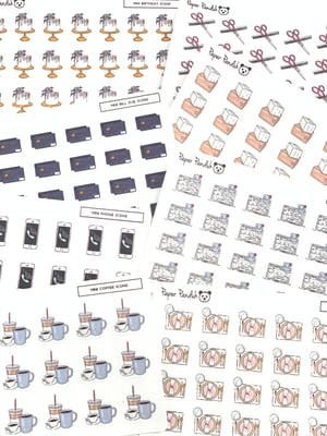 Image of Mini Individual Sheet Planner Icons Set 2