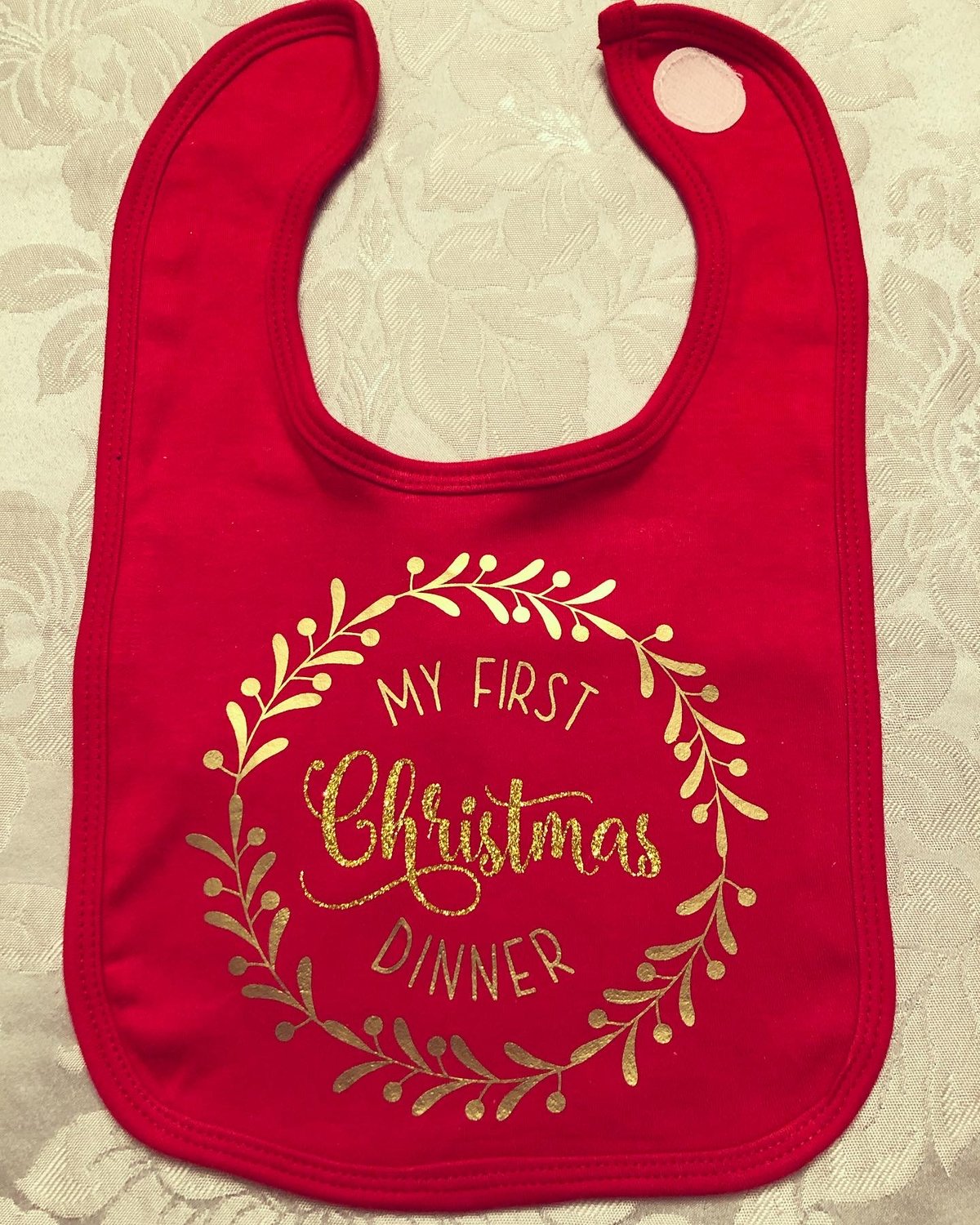 My first christmas dinner hot sale bib