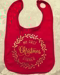 Image 1 of Baby's First Christmas Dinner Bib 