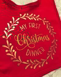 Image 2 of Baby's First Christmas Dinner Bib 