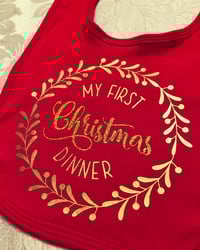 Image 3 of Baby's First Christmas Dinner Bib 