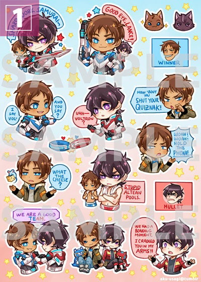 Image of Klance Sticker Sheets #1,2,3