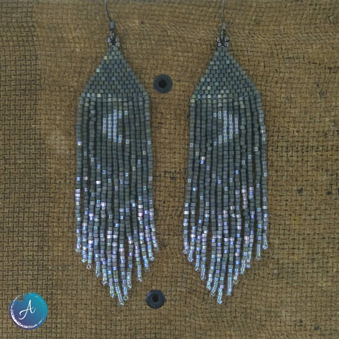 Beaded hot sale fringe earrings