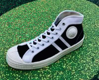 Image 3 of VEGANCRAFT Czechoslovakian mid top sneaker black white made in Slovakia 