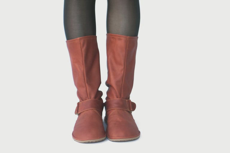 Slouchy boots in Soft Matte Cognac | The Drifter Leather handmade
