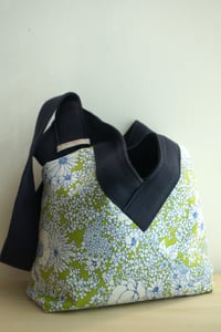 Image 4 of  Sac Y & A white blue flowers green and denim 