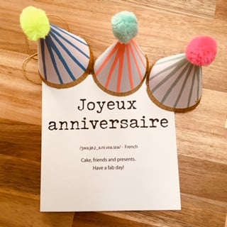 Joyeux Anniversaire Cake Friends And Presents Greeting Card Or Pack Of 10 Love French Designs
