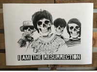 Image 1 of The Stone Roses  - I am the resurrection skulls Art print.