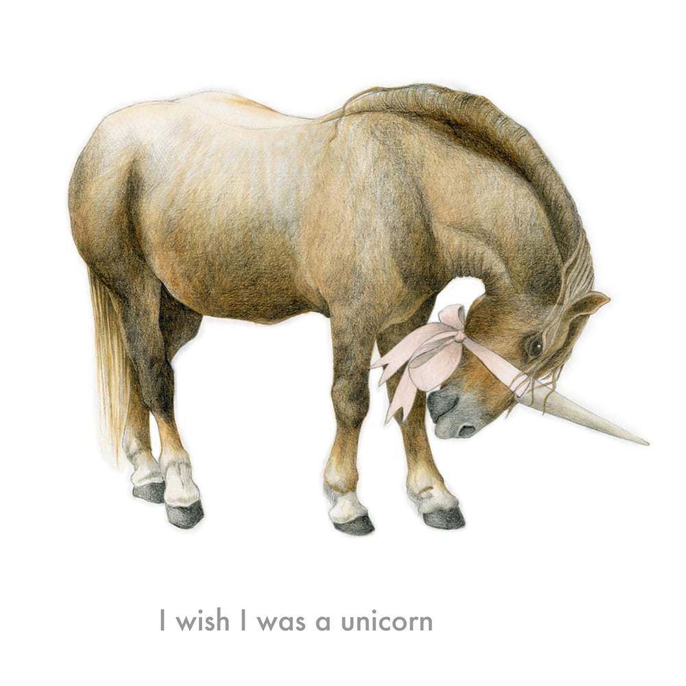 Image of I wish I was a unicorn Print