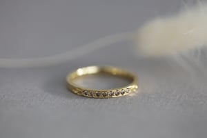 Image of 18ct gold champagne diamond set ring