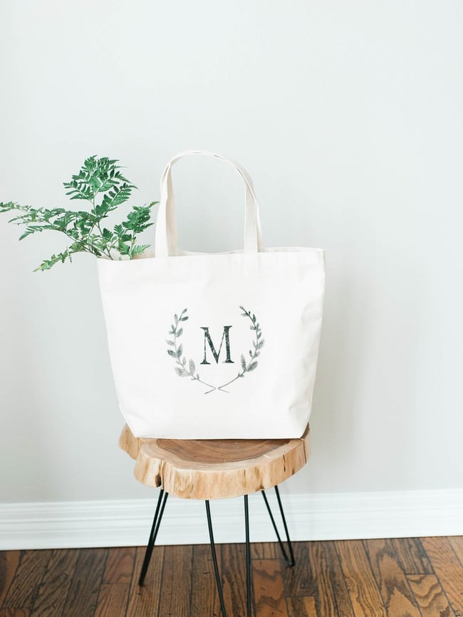 Personalized Beach Bag Tote For Women, Monogram Bag, Large Canvas