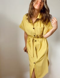 Image 4 of 3in1 Linen Blend Dress - Golden Light