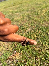 Image 3 of BLACK TOURMALINE WOVEN RING