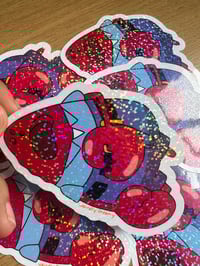 Image 5 of naked mr krabs empty crab shell holographic sticker