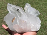 Image 21 of Clear Quartz Points Cluster With Chlorite Inclusions Statement Piece #2543