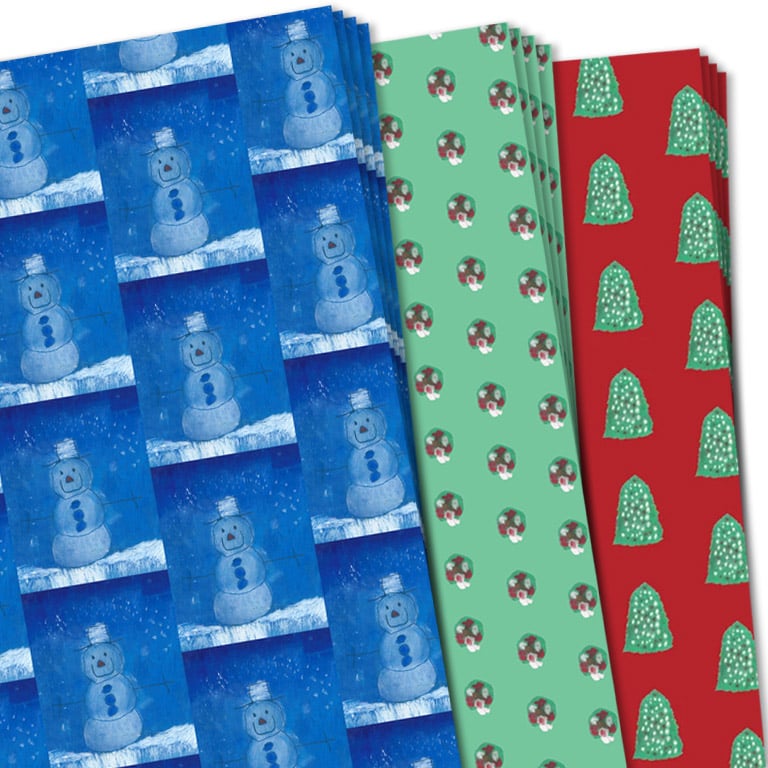 Image of Christmas Holiday Assortment Wrapping Sheets