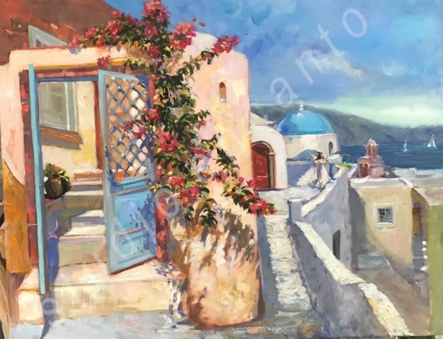 Image of Promenade, Santorini by Violetta Chandler