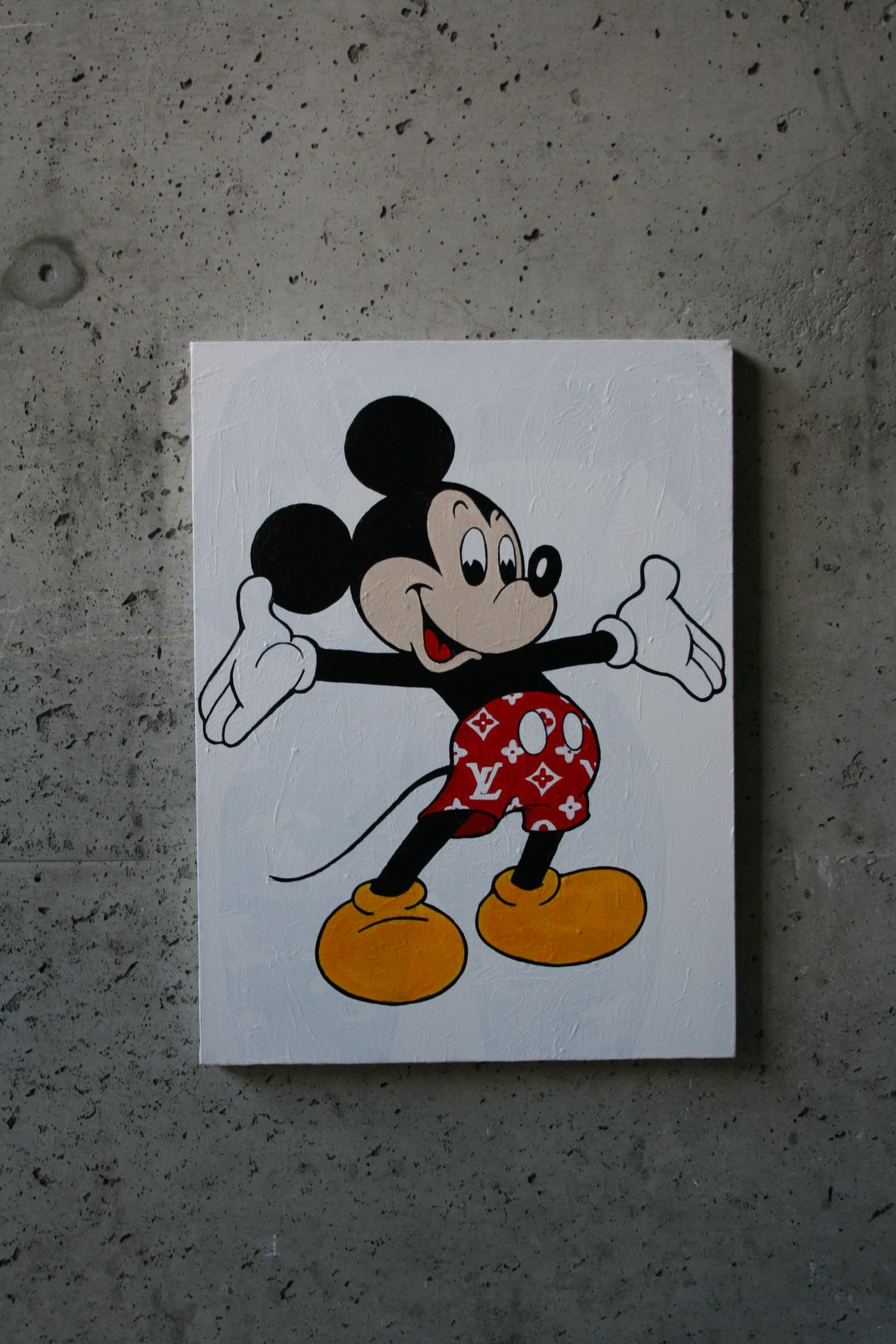 Image of Red LV Mickey Shorts 