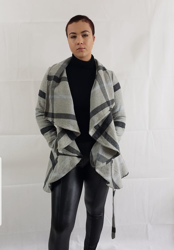 Image of Keep Me Warm Plaid Sweater (Gray)