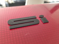 Image 4 of Black Si Raised Letters for 88-91 Honda EF Civic Hatchback