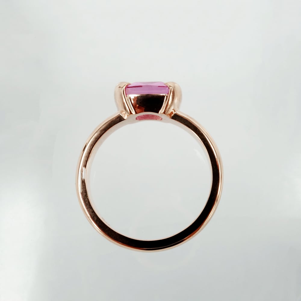 Image of 18ct Rose Gold Pink Sapphire Cocktail Ring