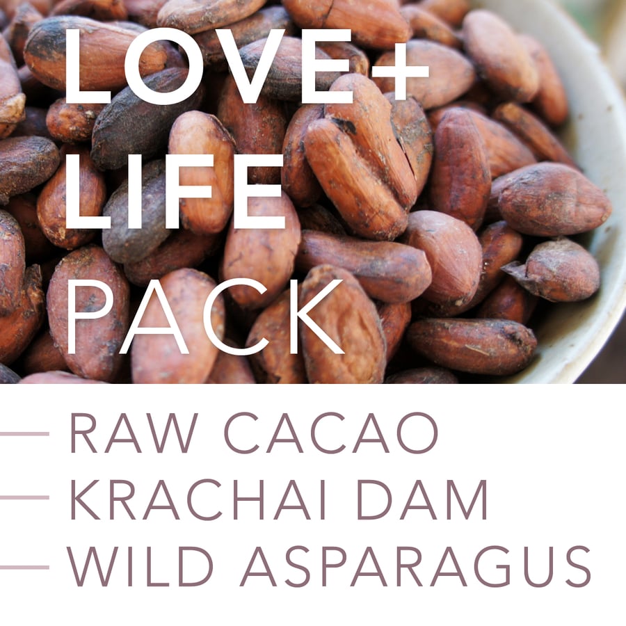 Image of LOVE+LIFE PACK: Raw Cacao, Krachai Dam and Wild Asparagus Root