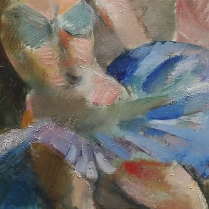 Image of 1950 Swedish Painting, 'Dancer,' JULES SCHYL 