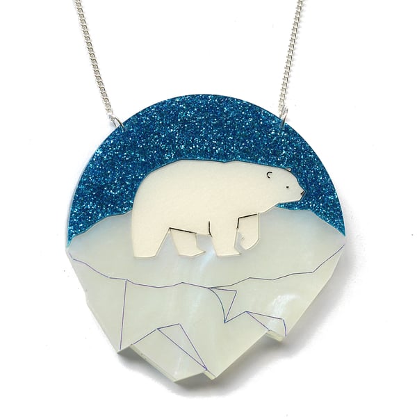 Image of Polar Bear Necklace or Brooch 
