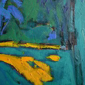 Image of Contemporary Impressionist Painting, 'Viridian Sunset' Alexandr Petelin