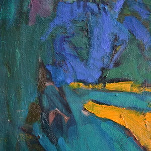 Image of Contemporary Impressionist Painting, 'Viridian Sunset' Alexandr Petelin