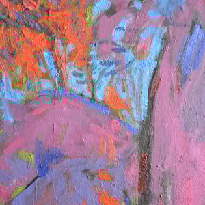 Image of Contemporary Impressionist Painting, 'Magenta Sunset,' Alexandr Petelin