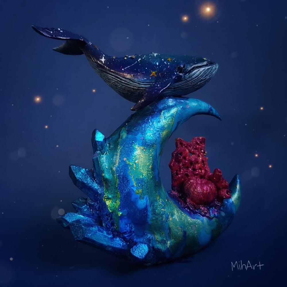Image of Whale Whimsical Crystal Moon 