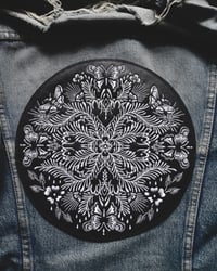 Image 1 of "The Eye " Embroidered Back Patch * WHITE THREAD *