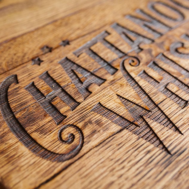 Image of Chattanooga Whiskey Branded Barrel Head