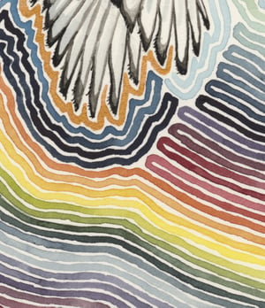 "Rainbow Magpies" giclee print