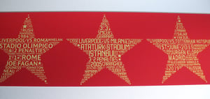 LFC Champions League Stars - Liverpool FC Titles - poster print design - Football Club, Anfield