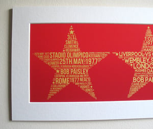 LFC Champions League Stars - Liverpool FC Titles - poster print design - Football Club, Anfield