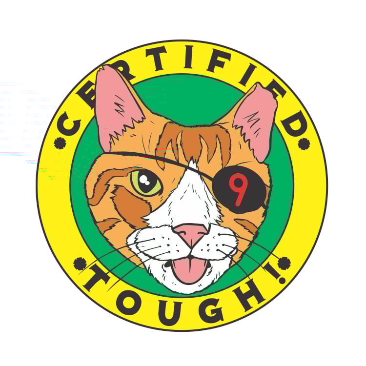 'Certified Tough' Pin : @bobmotown x Cat Man Image 2
