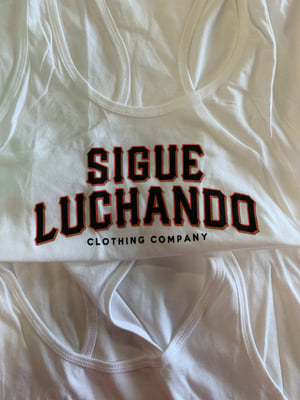 Image of SF Luchadors women’s white tanks